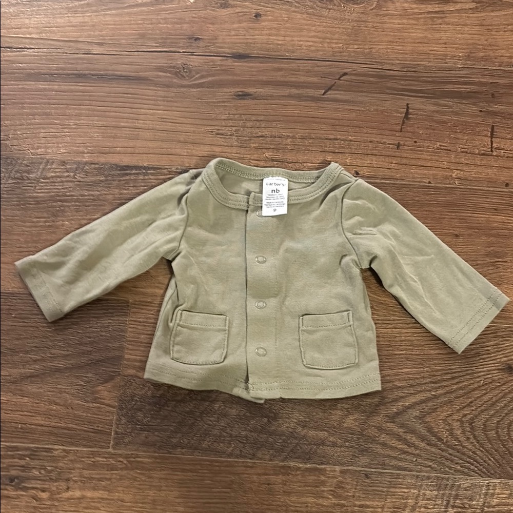 Carter Green Blazer Soft Fabric Unstructured Style